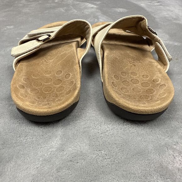 Vionic Women’s Size 8 Sandals | Beige Double Strap Slide Comfort Orthotic Shoes - Picture 5 of 7